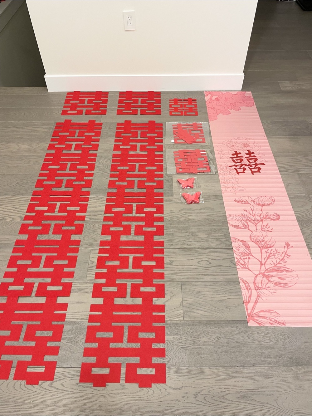 Chinese Double Happiness Tea Ceremony decorations